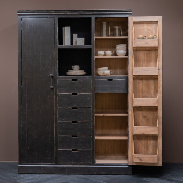 Kast Bali zwart hout