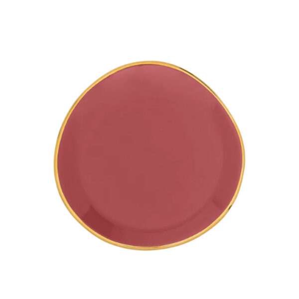 Good Morning Plate branded apricot